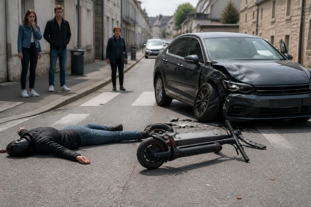 un accident grave impliquant une voiture et une trottinette dans le maine a causé des blessures sérieuses à une personne. découvrez les détails de cet incident et les mesures prises.