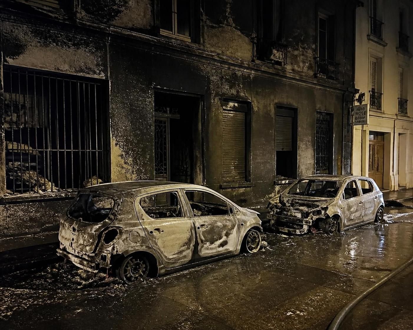 un incendie survenu dans la nuit de dimanche à lundi à lo a détruit totalement deux voitures et endommagé la façade d’un immeuble, causant d’importants dégâts.